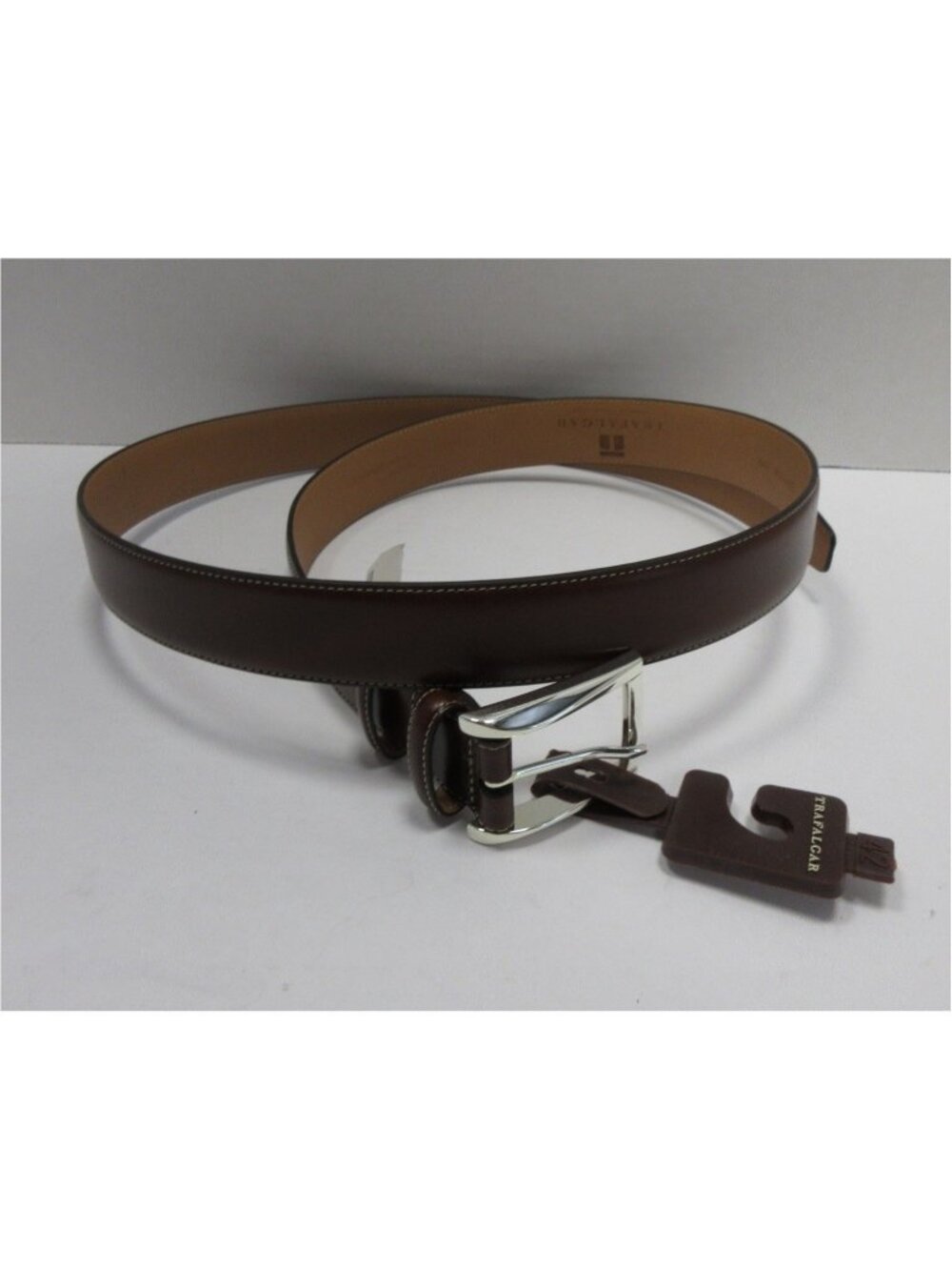 Trafalgar Belt 42 Easton Hand Polished Cortina Leather Dress USA NEW